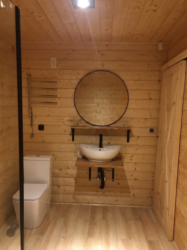 Nowoczesna łazienka z prysznicem typu walk-in